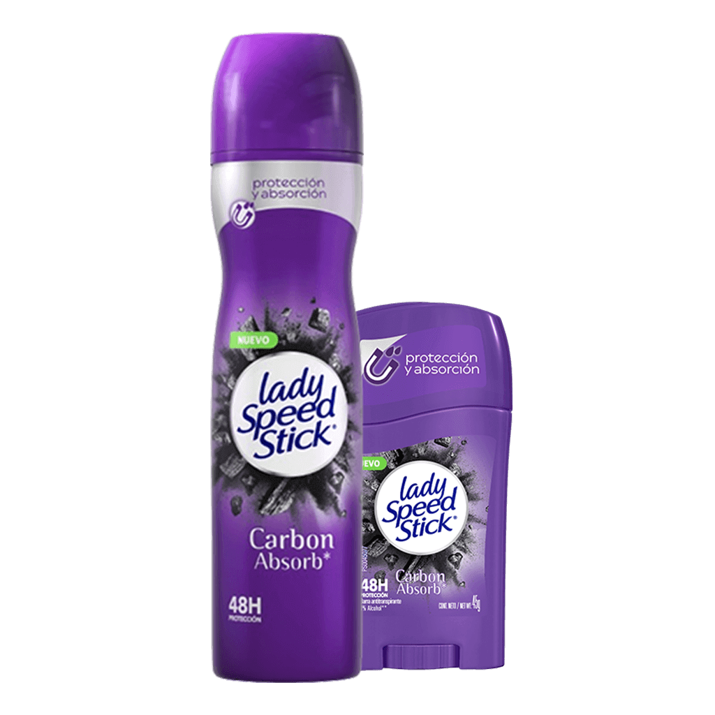 Lady Speed Stick Carbon Absorb presentaciones
