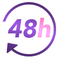 48 horas de protección, representando la duración de la efectividad del desodorante Lady Speed Stick. 48 horas de protección, representando la duración de la efectividad del desodorante Lady Speed Stick.