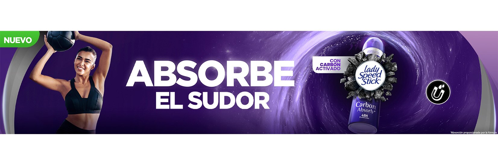 Absorbe el sudor con carbón activado.