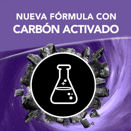 formula con carbon activado