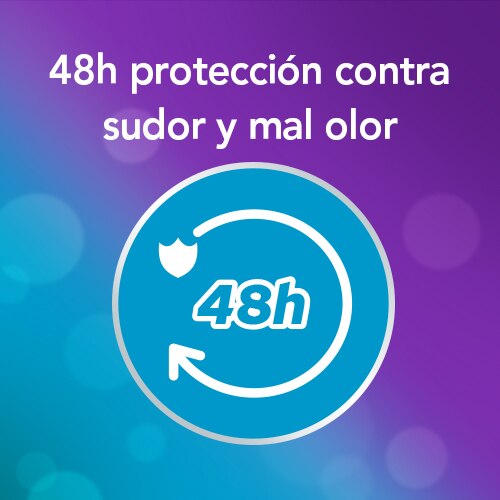 48 horas de proteccion contra el sudor y mal olor