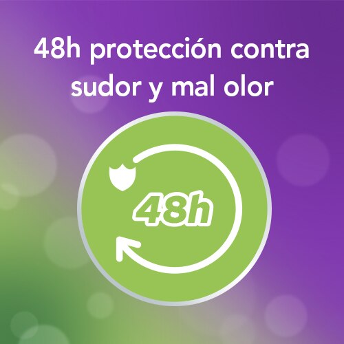 48 horas de proteccion contra el sudor y mal olor