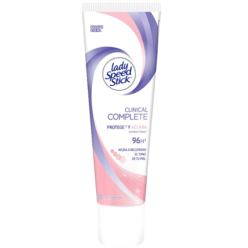 Lady Speed Stick® Clinical Complete Protege* y Aclara Antibacterial** en Crema